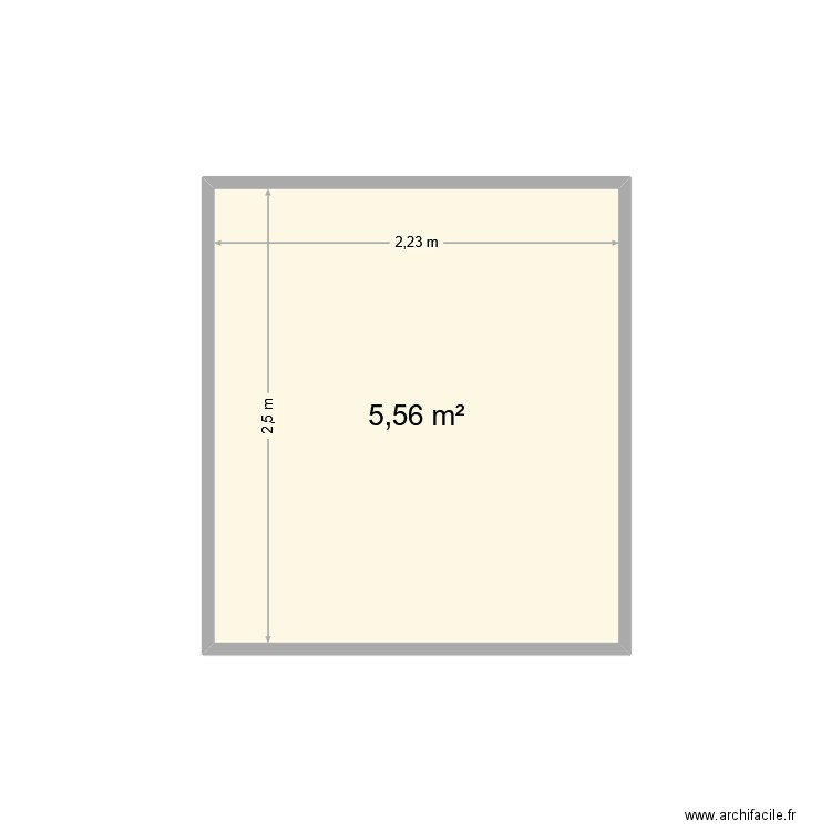 Plan 1 SdB Marie. Plan de 1 pièce et 6 m2