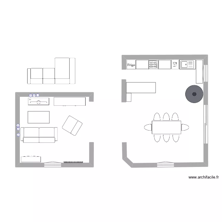 salon. Plan de 