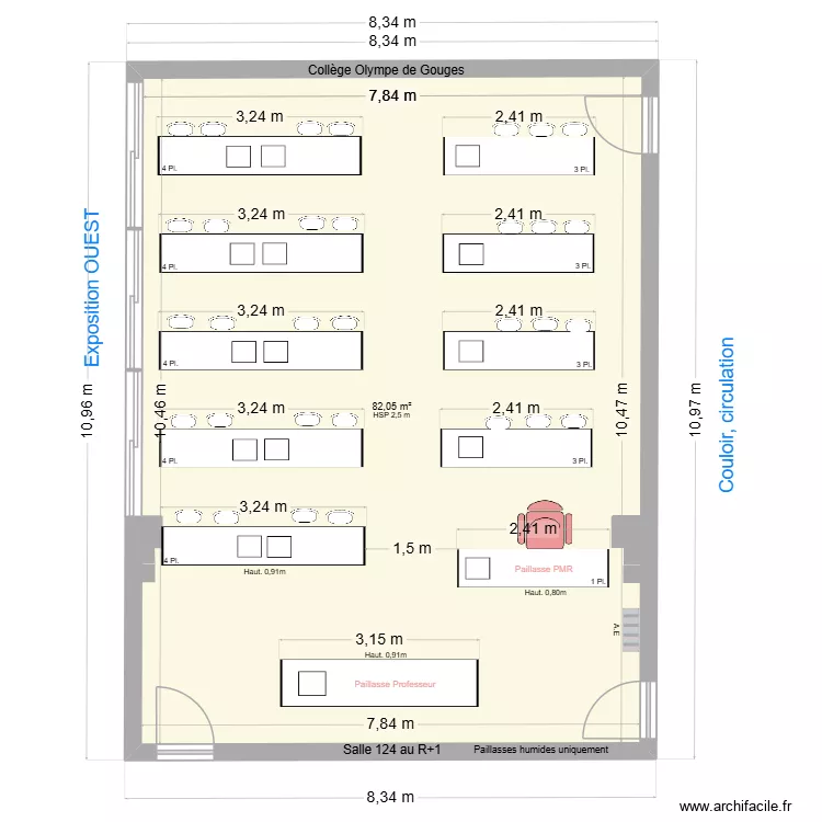 Salles de sciences de Gouges au 16-02-2026. Plan de 1 et 82 m² Salles de sciences de Gouges au 16-02-2026. Plan de 1 et 82 m²