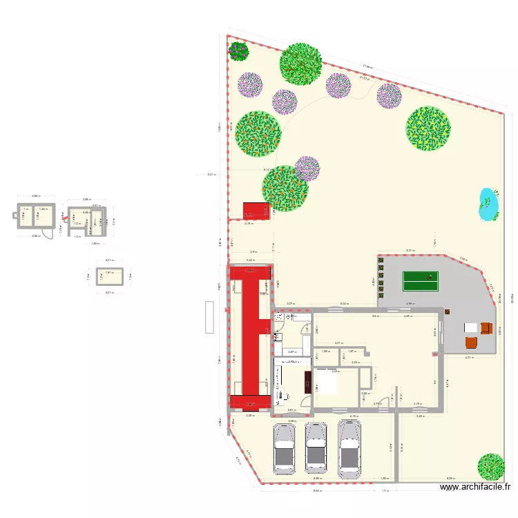 permis3. Plan de 15  et 638 m²