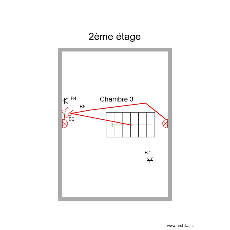 Dimitri Kosakis 2è étage. Plan de 1 pièce et 16 m2