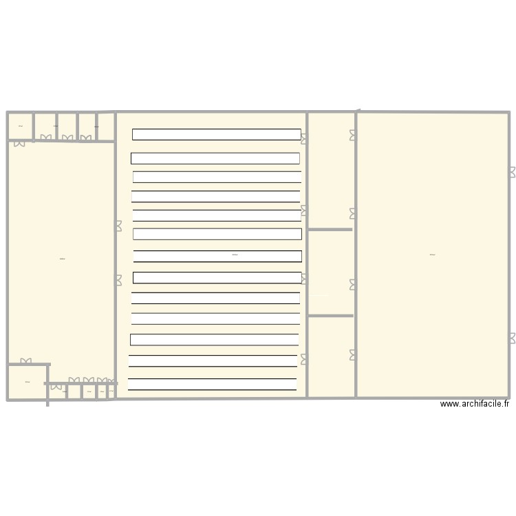 techno. Plan de 11 pièces et 2723 m2