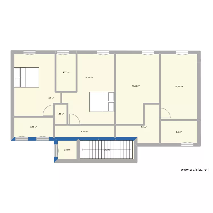 PAUL BERT R+1 PRO 4. Plan de 12  et 106 m²