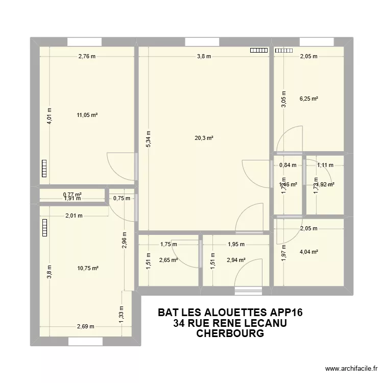 BAT LES ALOUETTES APP16. Plan de 