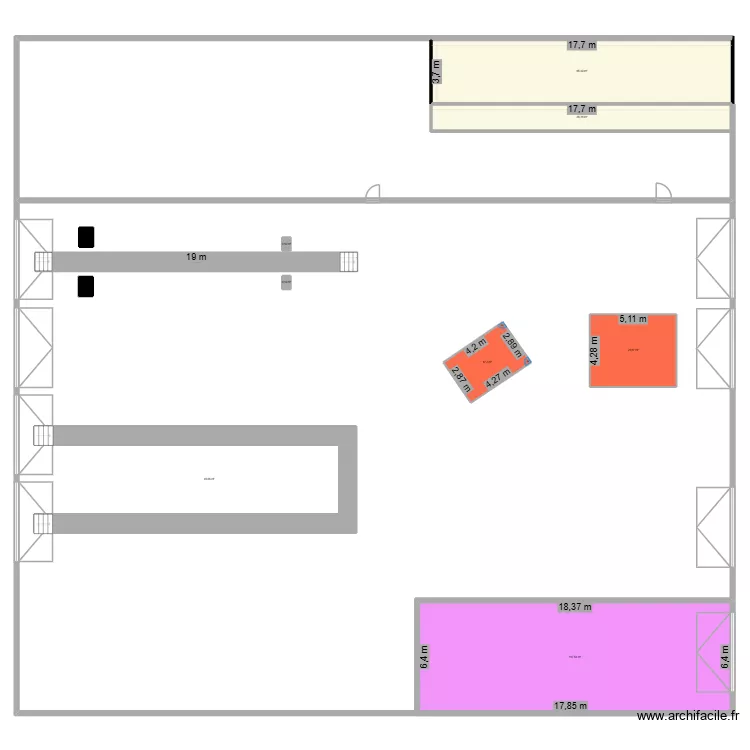 ATELIER. Plan de 11  et 312 m²