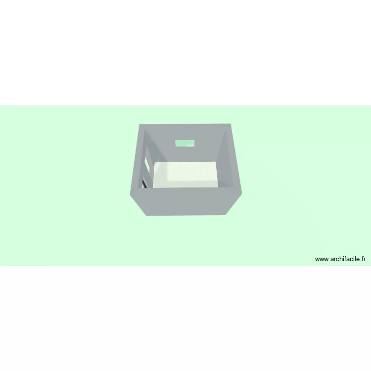 Chambre Patrick. Plan de 1  et 9 m²