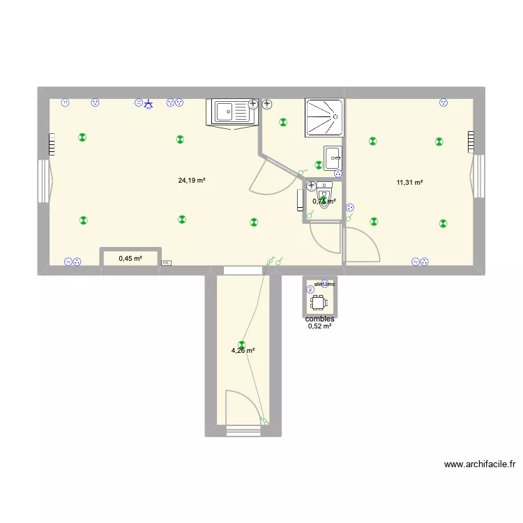 appart foulans. Plan de 6 Pièces et 41 m² appart foulans. Plan de 6 Pièces et 41 m²