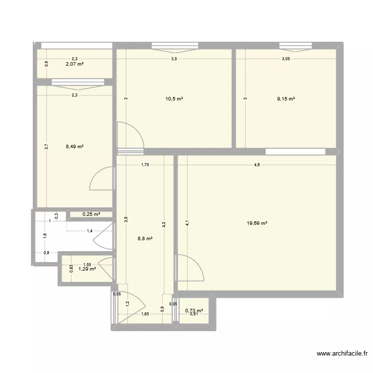 lorient1. Plan de 9 Pièces et 61 m² lorient1. Plan de 9 Pièces et 61 m²