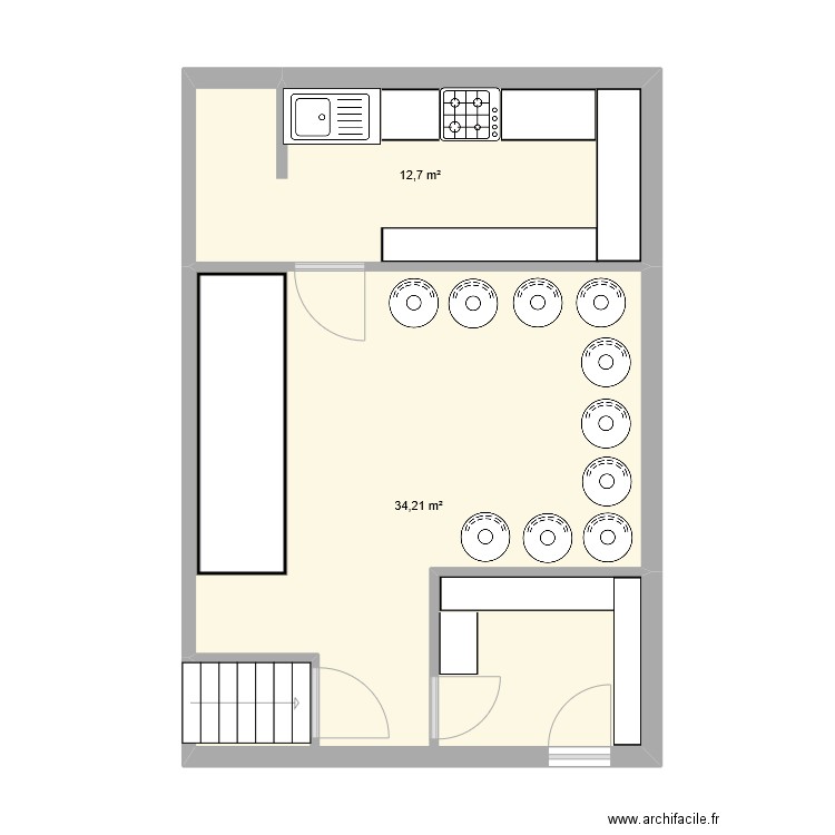 plan bati rdc. Plan de 0 pièce et 0 m2