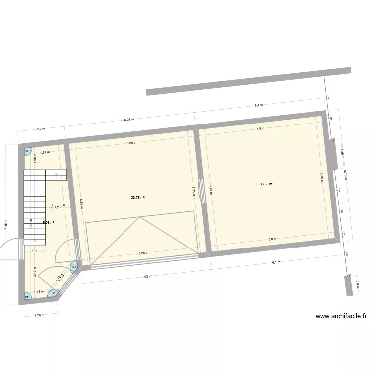 MAISON etage habitation. Plan de 3  et 82 m²