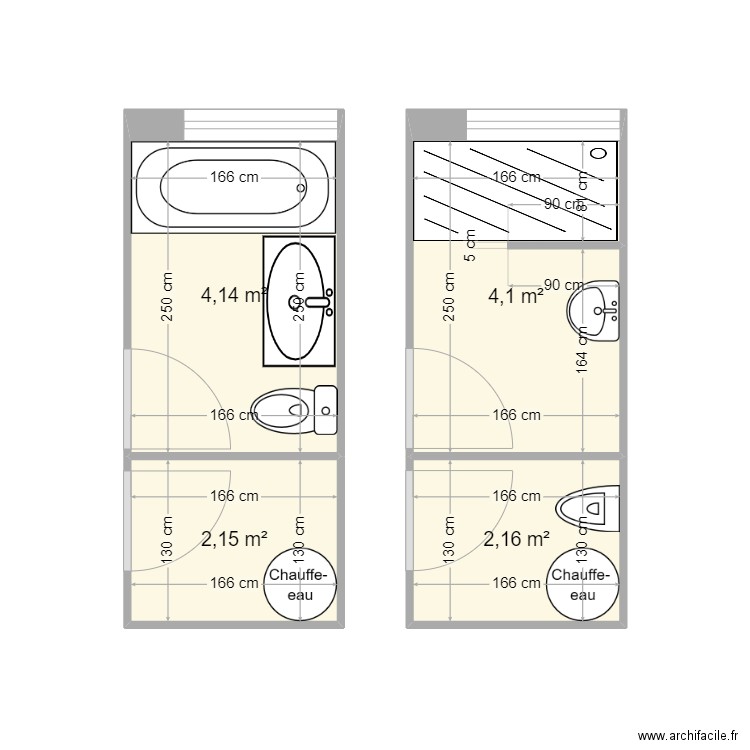 RAVIER. Plan de 4 pièces et 13 m2