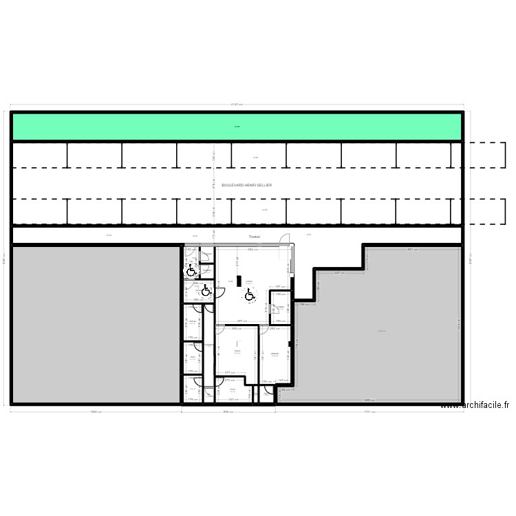 Suresnes Plan masse - V ArL. Plan de 21 pièces et 1046 m2