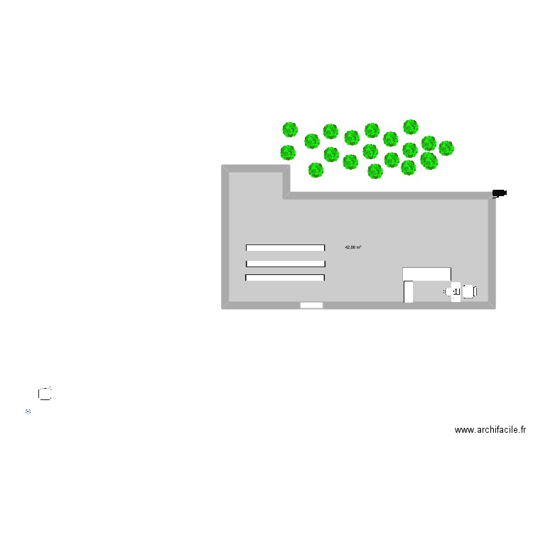 plan pfmp4 stage boulanger. Plan de 1 pièce et 43 m2