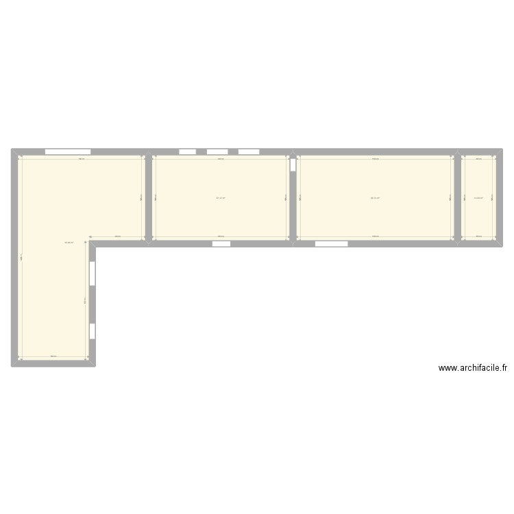 St Georges actuel total. Plan de 4 pièces et 233 m2