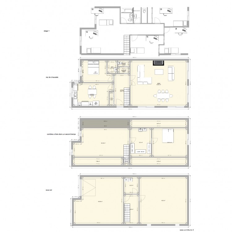 essai réduit. Plan de 0 pièce et 0 m2