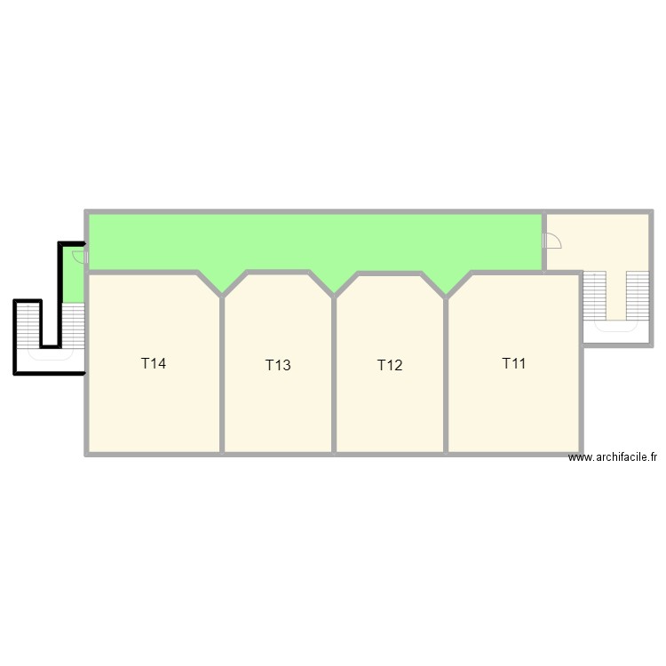 Bât. T Niv 1. Plan de 0 pièce et 0 m2