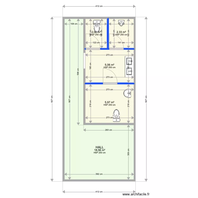 EPHESE TOILETTE BAS. Plan de 