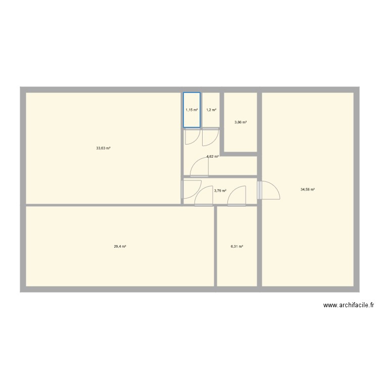 Ancien bureau V1. Plan de 0 pièce et 0 m2