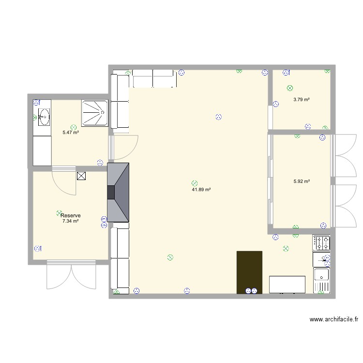 Rôtisserie général. Plan de 0 pièce et 0 m2