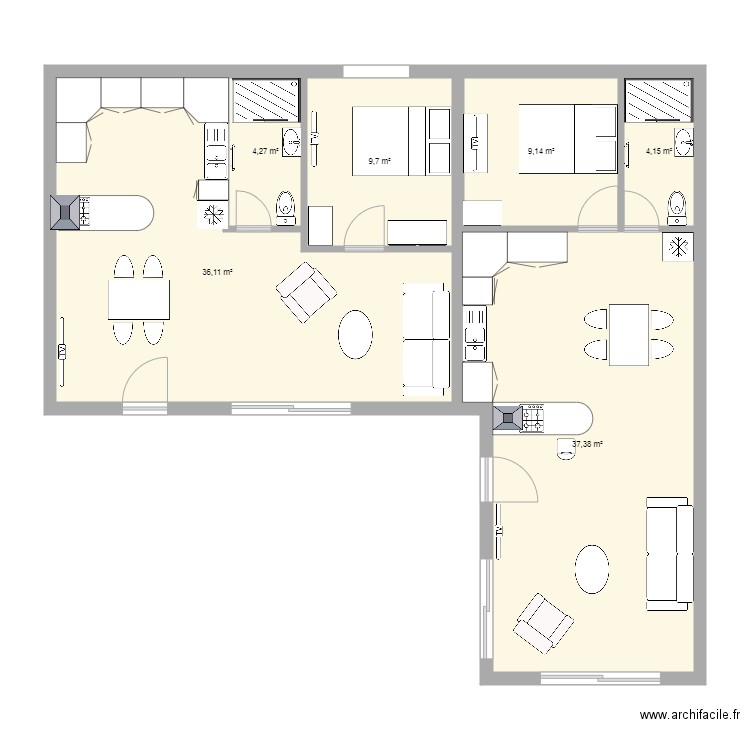 MONNET. Plan de 0 pièce et 0 m2