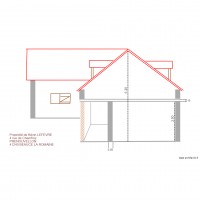 Plan de coupe pignon 2 après travaux