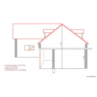 Plan de coupe pignon 2 apr&egrave;s travaux