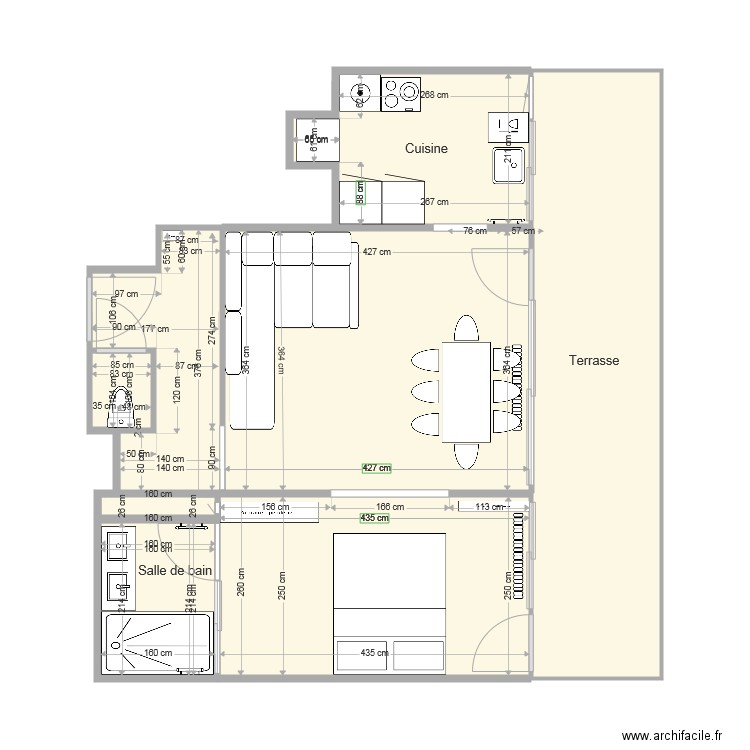 plan projet meublée. Plan de 0 pièce et 0 m2