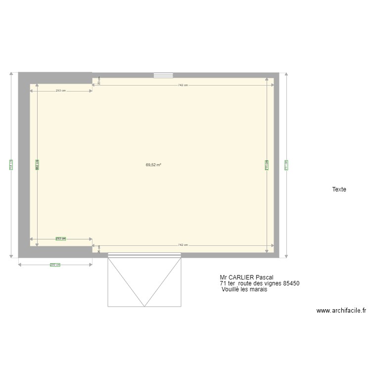 PLAN DE METRE  1. Plan de 0 pièce et 0 m2