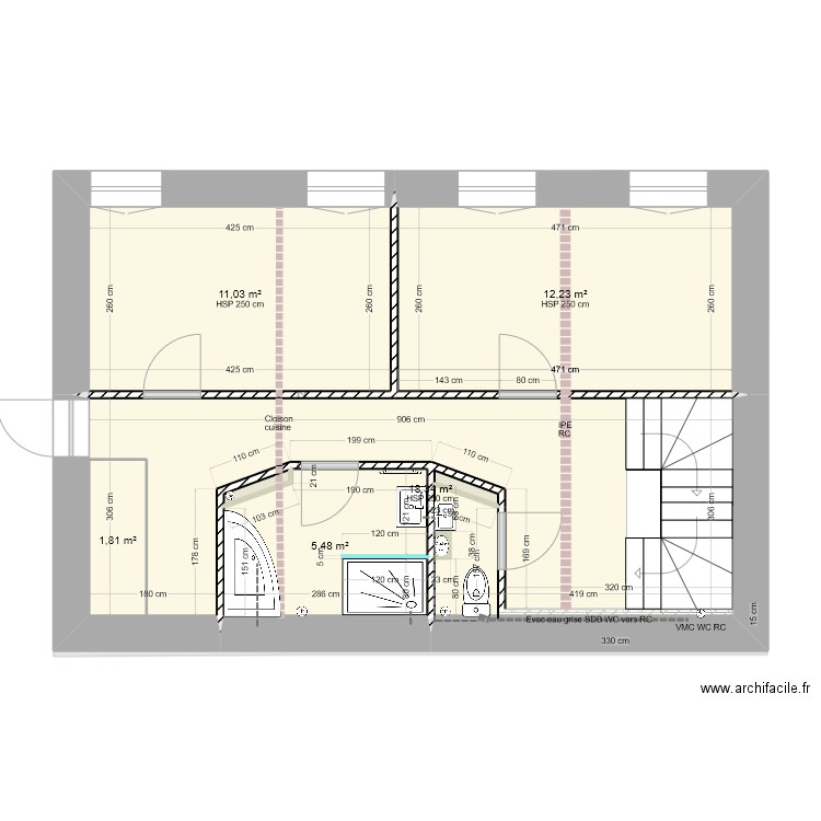 République étage implantation 2023.11.11. Plan de 0 pièce et 0 m2