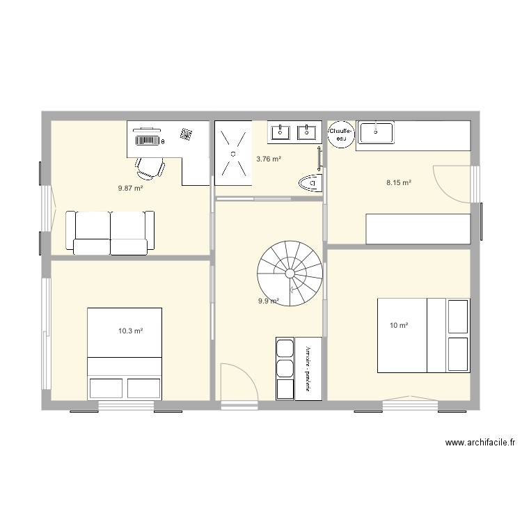  Rdc2 stg. Plan de 0 pièce et 0 m2