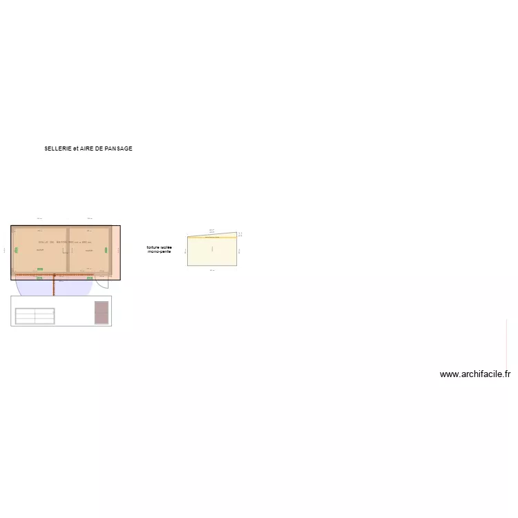 aire de pansage et sellerie VERS DEF. Plan de 