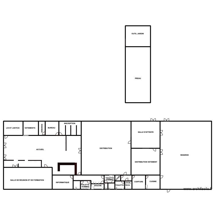 Saumur. Plan de 27 pièces et 1300 m2
