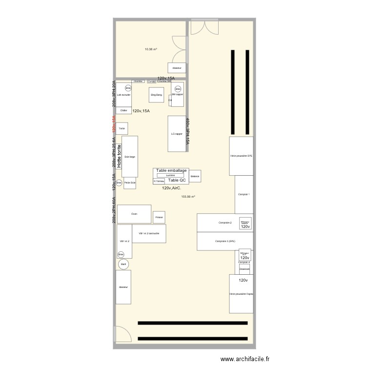 Salle cartouche et EPAK. Plan de 0 pièce et 0 m2