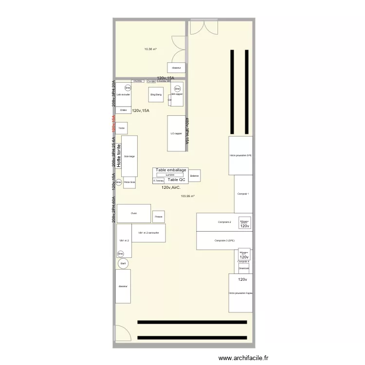 Salle cartouche et EPAK. Plan de Salle cartouche et EPAK. Plan de