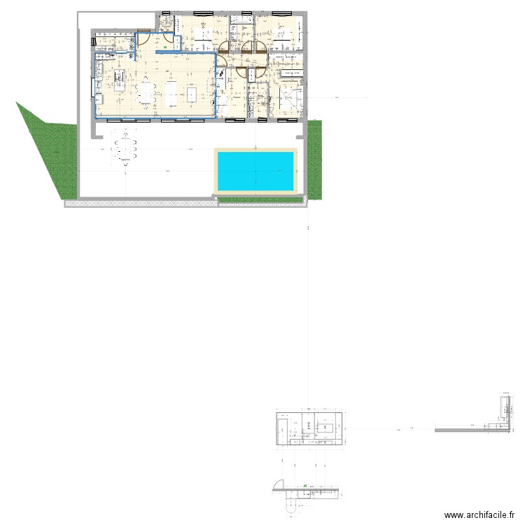 demartini romani. Plan de 11 pièces et 139 m2