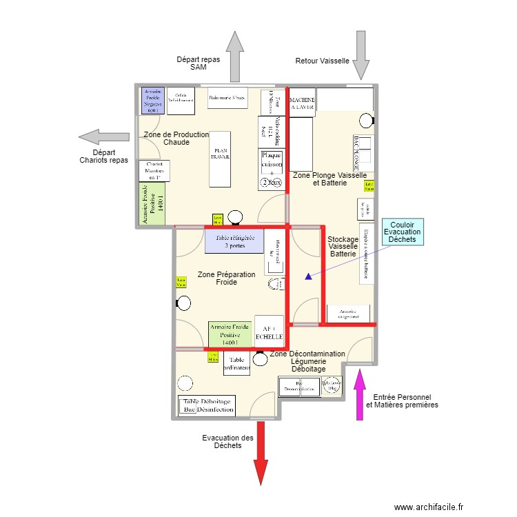 CLINIQUE DE TRESSERVE PROJET. Plan de 4 pièces et 67 m2