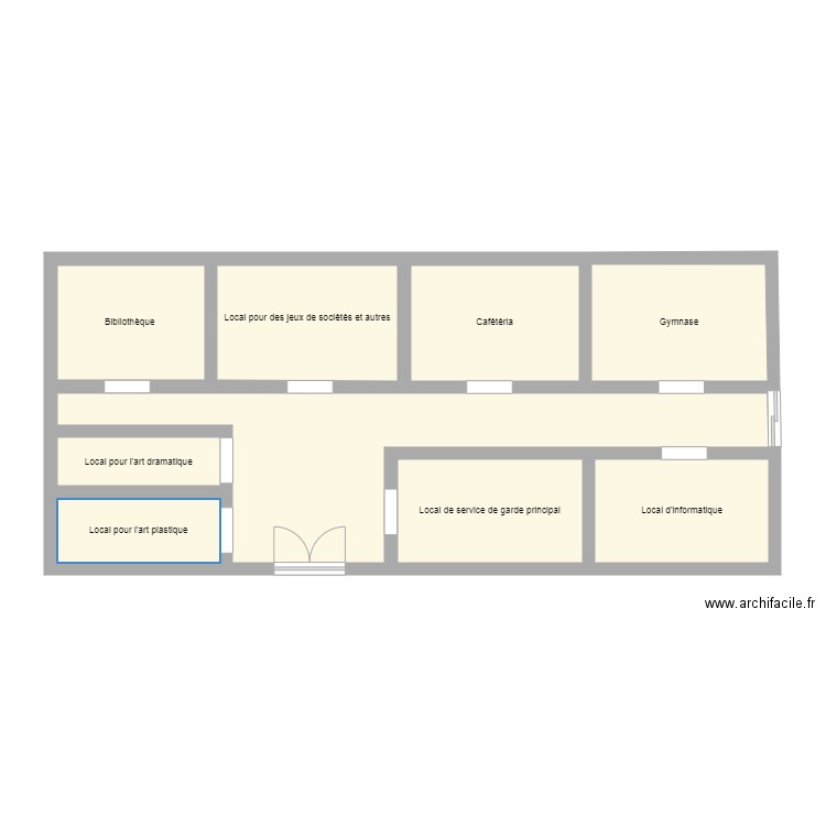 Plan du service de garde complet. Plan de 0 pièce et 0 m2