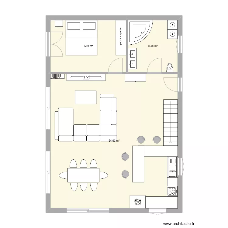 Bas maison. Plan de 