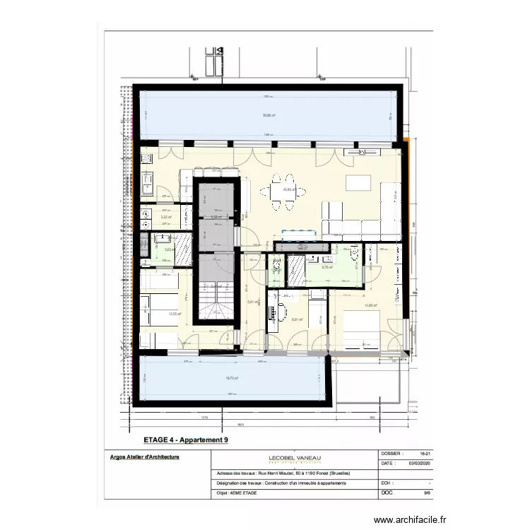 Bruxelles Maubel. Plan de 