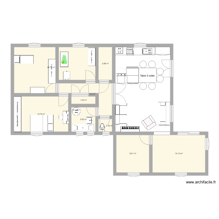 maison extension. Plan de 0 pièce et 0 m2