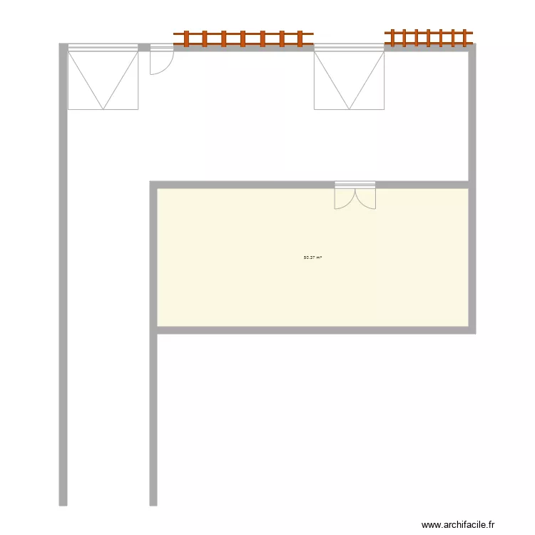 Maison devant. Plan de 