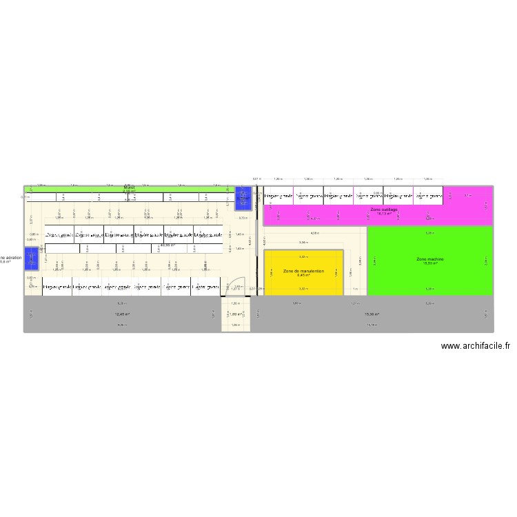 Mezzanine 3 Mega. Plan de 10 pièces et 120 m2