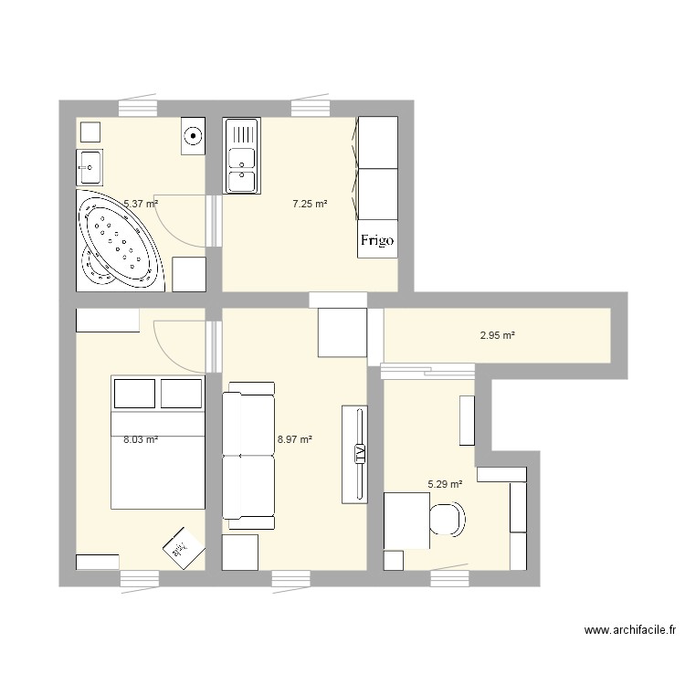 gros définitif. Plan de 0 pièce et 0 m2