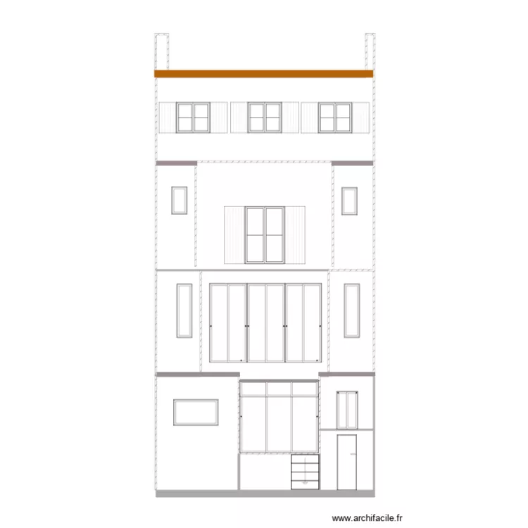 Plan façade pour DP4. Plan de Plan façade pour DP4. Plan de
