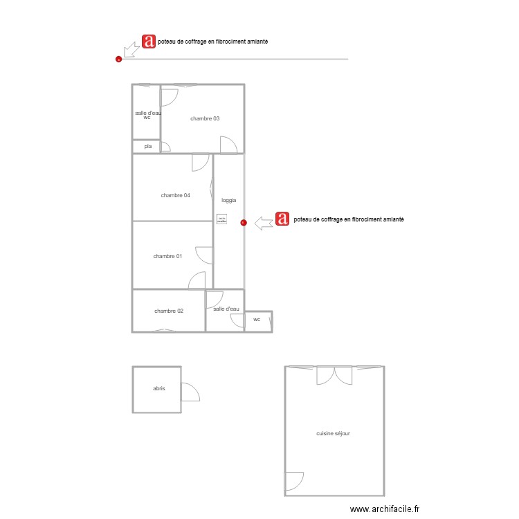 couderchon am. Plan de 9 pièces et 73 m2