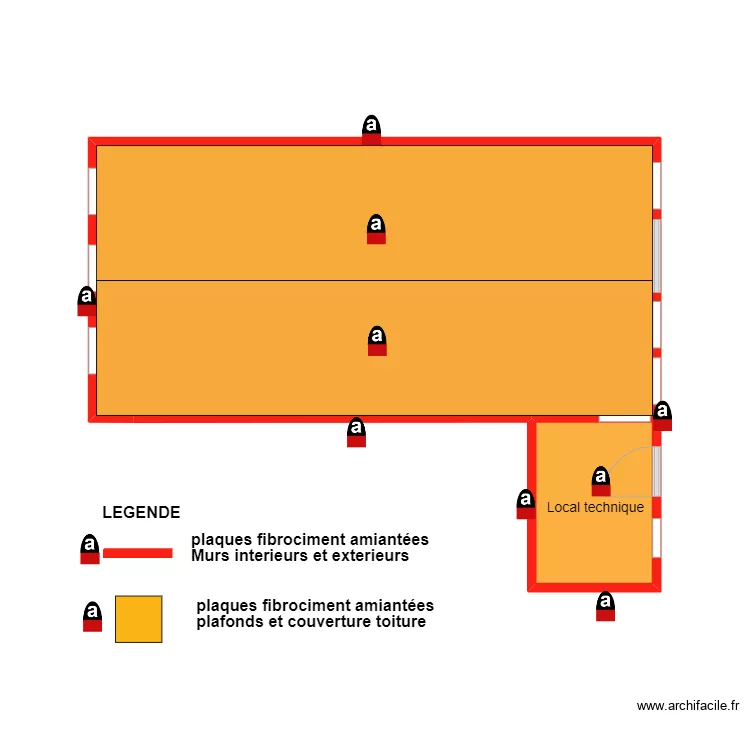 canardier toiture. Plan de 