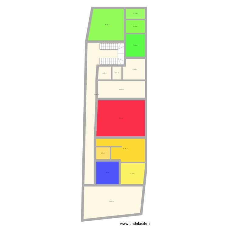 SOLARES SEPARADOS. Plan de 15 pièces et 190 m2