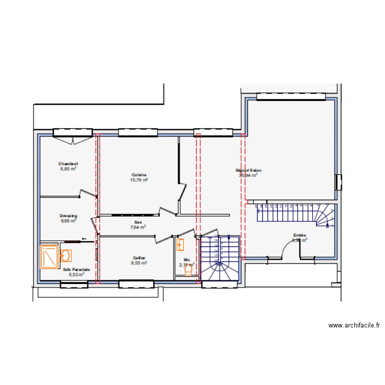 LAGO-PLAN ELECTRIQUE RDC. Plan de 0 pièce et 0 m2