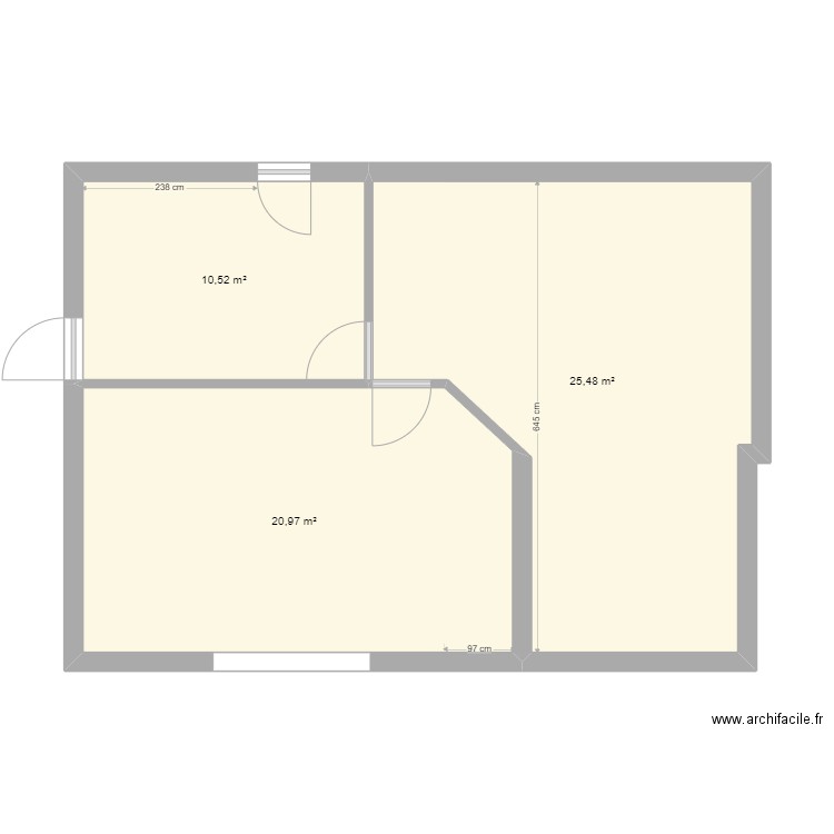 garage_6. Plan de 3 pièces et 57 m2