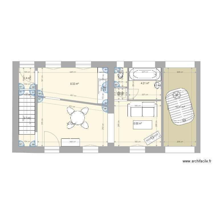 RDC. Plan de 0 pièce et 0 m2